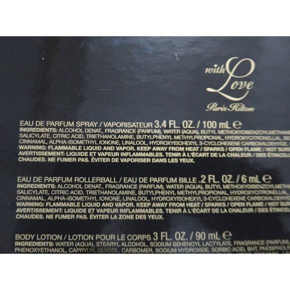 Paris Hilton 4 Pc Gift Set 3.4oz EDP Spray, Rollerball, Body Lotion, Shower Gel - Picture 5 of 6